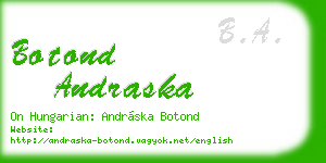 botond andraska business card